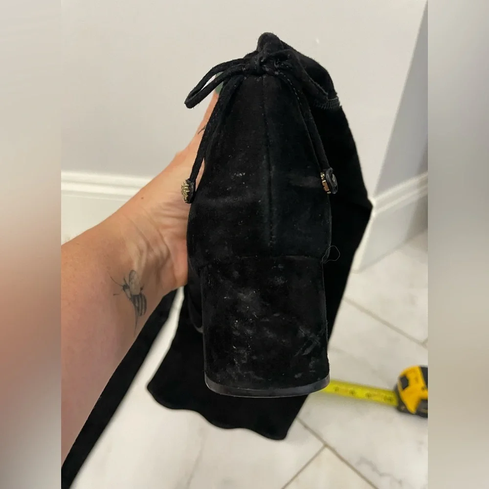 Tory Burch 41621 Black Over The Knee Suede Leather Laila Block Heel Boots size 8 - Picture 8 of 16